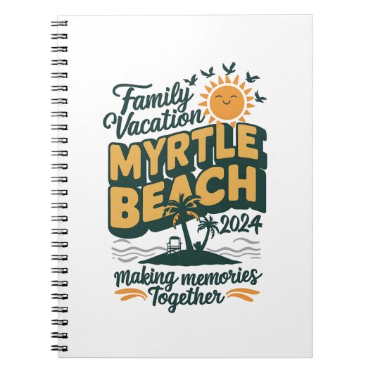 Familie vakantie Myrtle Beach 2024 herinneringen m Notitieboek (Voorkant)