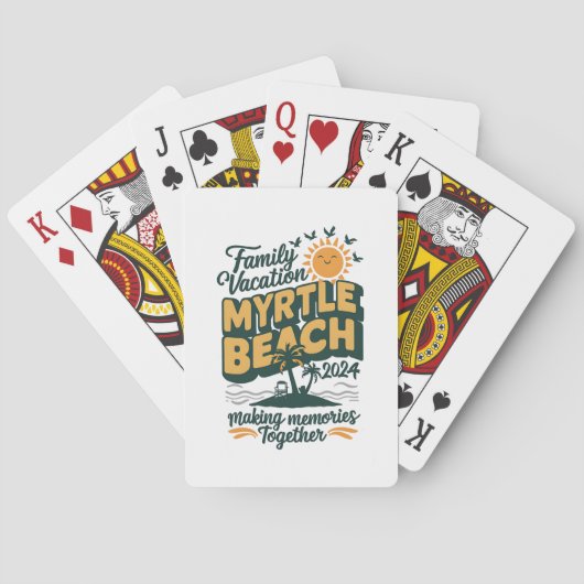 Familie vakantie Myrtle Beach 2024 herinneringen m Pokerkaarten (Achterkant)
