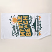 Familie vakantie Myrtle Beach 2024 herinneringen m Strandlaken (Voorkant)