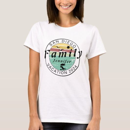Familie vakantie op maat t-shirt (Voorkant)