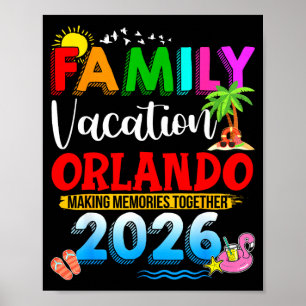 Familie Vakantie Orlando 2026 Overeenkomstige Groe Poster