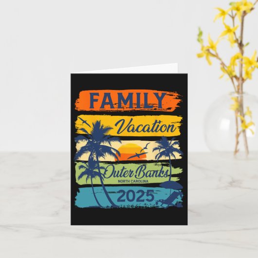 Familie Vakantie Outer Banks North Carolina 2025 F Kaart (Gele Bloem)