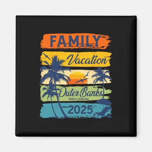 Familie Vakantie Outer Banks North Carolina 2025 F Magneet (Voorkant)