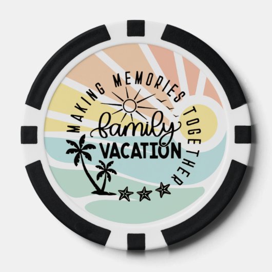 Familie Vakantie Poker Chips (Voorkant)