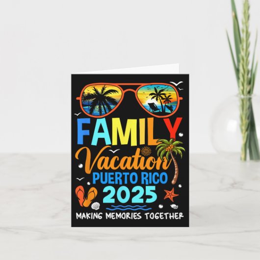Familie Vakantie Puerto Rico 2025 Familie Vakantie Kaart (Voorkant)