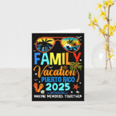Familie Vakantie Puerto Rico 2025 Familie Vakantie Kaart (Gele Bloem)