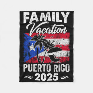 Familie Vakantie Puerto Rico 2025 Strand Zomer Vac Fleece Deken