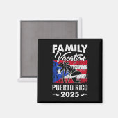 Familie Vakantie Puerto Rico 2025 Strand Zomer Vac Magneet (Voorkant / Achterkant)