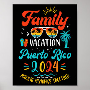 Familie Vakantie Puerto Rico Matching Zomer Vakant Poster