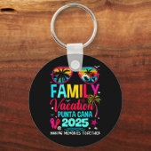 Familie vakantie Punta Cana 2025 herinneringen mak Sleutelhanger (Voorkant)