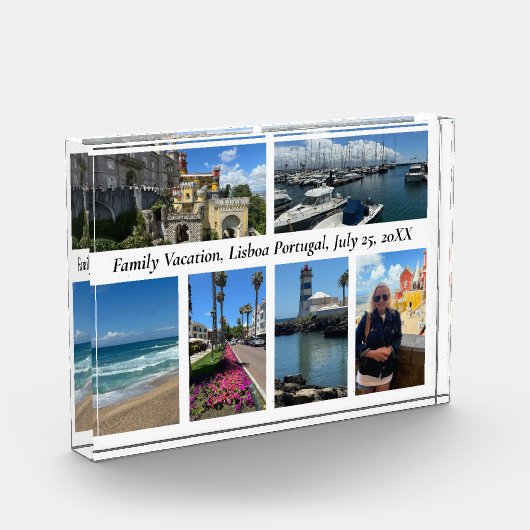 Familie Vakantie Reisgeschenk, 6 Aangepaste Foto,  Fotoblokken (Links)