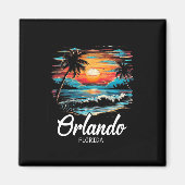 Familie Vakantie Retro Sunset Florida Orlando Magneet (Voorkant)