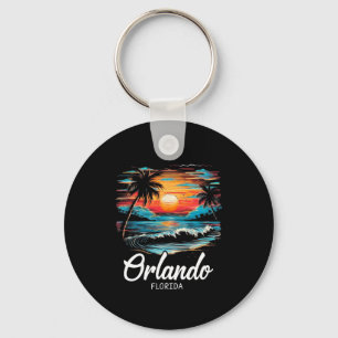 Familie Vakantie Retro Sunset Florida Orlando Sleutelhanger