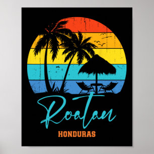 Familie Vakantie Roatan Honduras Beach Vakantie Ma Poster