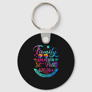 Familie Vakantie St.pete 2026 Palmboom Cadeau Sleutelhanger