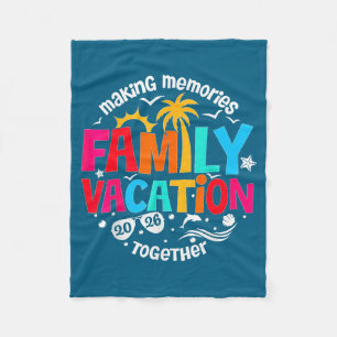 Familie Vakantie Strand Bijpassend Familie Design Fleece Deken