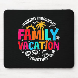 Familie Vakantie Strand Bijpassende Familie Zomer Muismat