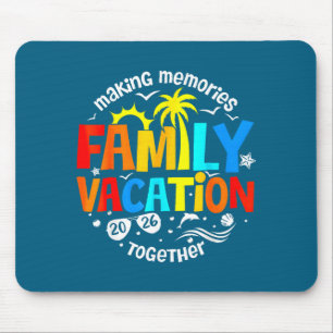Familie Vakantie Strand Bijpassende Familie Zomer Muismat