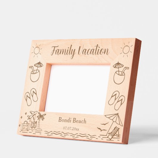 Familie Vakantie Strand keepsake Gegraveerde Lijstjes (Links)
