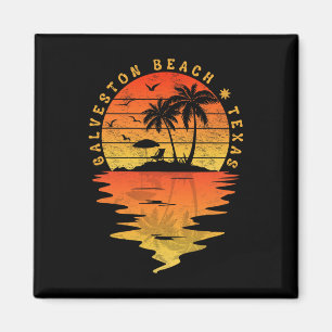 Familie vakantie T - shirts Texas Galveston Beach Magneet