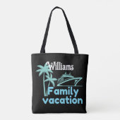 Familie Vakantie Tote Bag (Achterkant)
