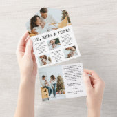 Familie Vakantie Tri-Fold Kaart (Afscheurbaar)