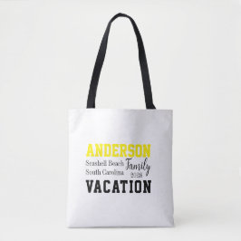 Familie Vakantie Typografie Zomer Tote Bag