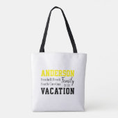 Familie Vakantie Typografie Zomer Tote Bag (Achterkant)
