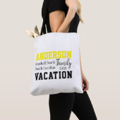 Familie Vakantie Typografie Zomer Tote Bag (Dichtbij)
