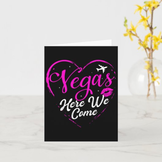 Familie Vakantie Vegas Meidenreis Las Vegas Hier W Kaart (Gele Bloem)