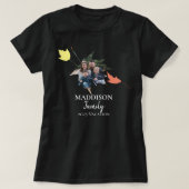 Familie vakantie vieringen foto maskeren t-shirt (Design voorkant)
