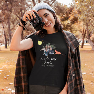 Familie vakantie vieringen foto maskeren t-shirt