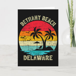 Familie Vakantie Vintage Retro Delaware Bethany Be Kaart