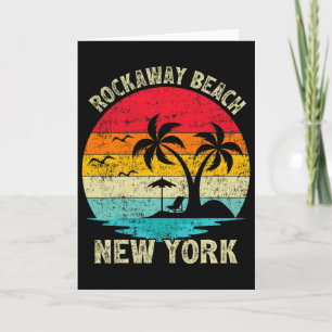 Familie Vakantie Vintage Retro New York Rockaway B Kaart