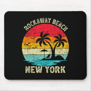 Familie Vakantie Vintage Retro New York Rockaway B Muismat