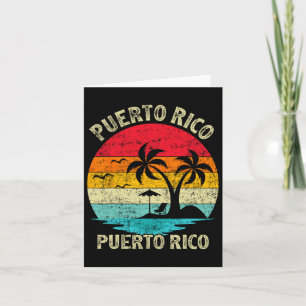 Familie vakantie vintage retro Puerto Rico San Jua Kaart