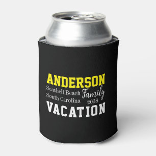 Familie Vakantie Zomer Typografie Blikjeskoeler