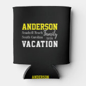 Familie Vakantie Zomer Typografie Blikjeskoeler (Voorkant)