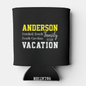 Familie Vakantie Zomer Typografie Blikjeskoeler (Achterkant)