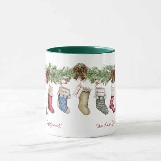 Familie van 11 | Kleinkinderen | Werkplek | Kousen Mok (Midden)