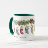 Familie van 11 | Kleinkinderen | Werkplek | Kousen Mok (Voorkant links)