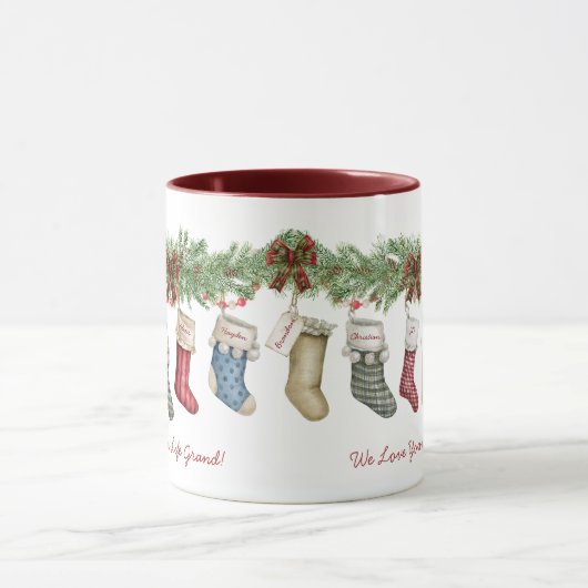 Familie van 11 | Kleinkinderen | Werkplek | Kousen Mok (Midden)