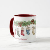 Familie van 11 | Kleinkinderen | Werkplek | Kousen Mok (Voorkant links)