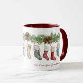 Familie van 11 | Kleinkinderen | Werkplek | Kousen Mok (Voorkant rechts)