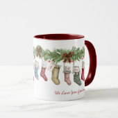 Familie van 12 | Kleinkinderen | Werkplek | Kousen Mok (Voorkant rechts)