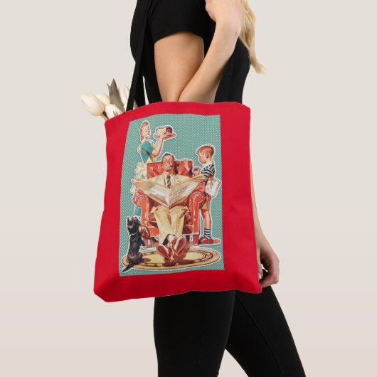 familie van 1950: 50 huisvrouwen taart tote bag (Dichtbij)