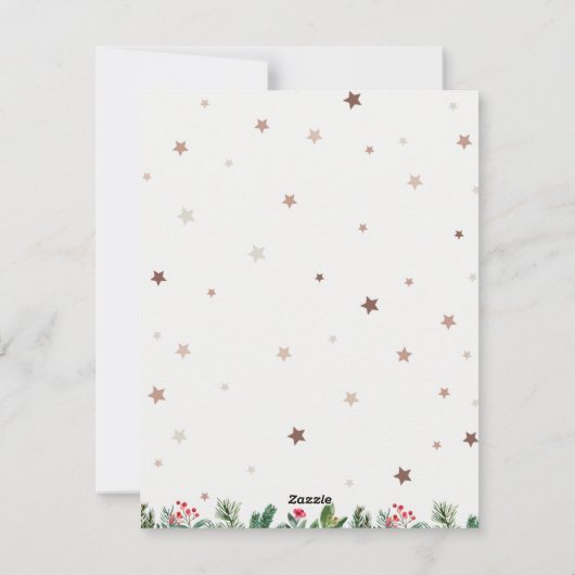 Familie van 3 schattige sterren zwangerschap aanko feestdagenkaart (Achterkant)