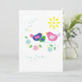 Familie van 3 Vogels Bedankkaart (Staand voorkant)