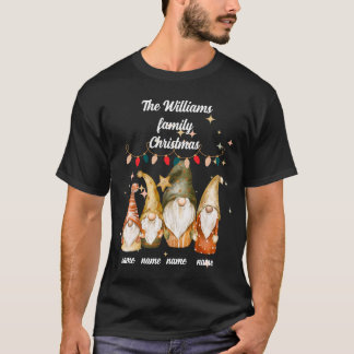 Familie van 4 Gnome Kerst T-shirt