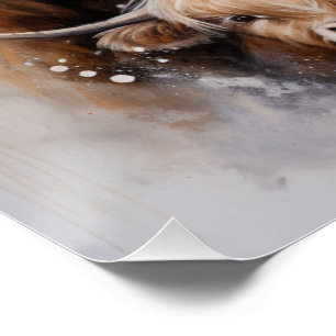 Familie van 5 designer koeien poster - moderne kun